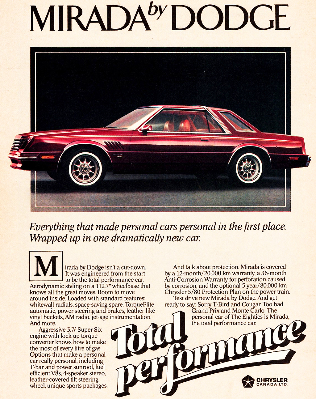 1980 Dodge Auto Advertising